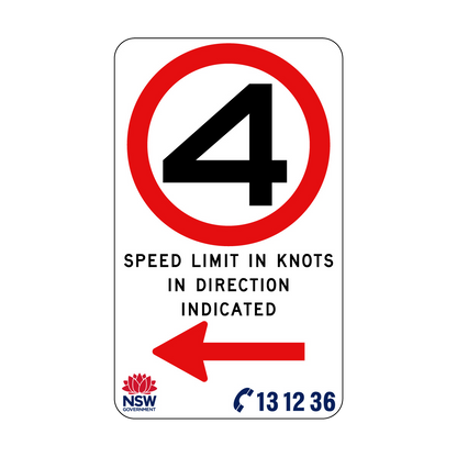 Speed Limit In Knots 450mm x 750mm