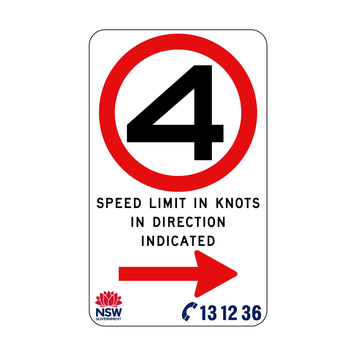 Speed Limit In Knots 450mm x 750mm