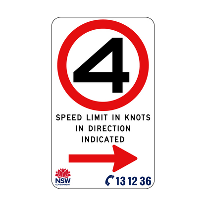 Speed Limit In Knots 450mm x 750mm