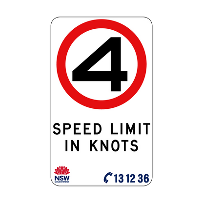 Speed Limit In Knots 450mm x 750mm