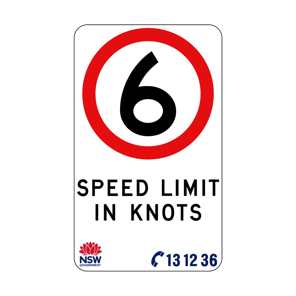 Speed Limit In Knots 450mm x 750mm