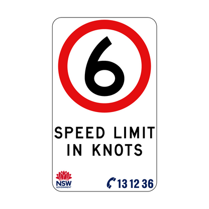 Speed Limit In Knots 450mm x 750mm