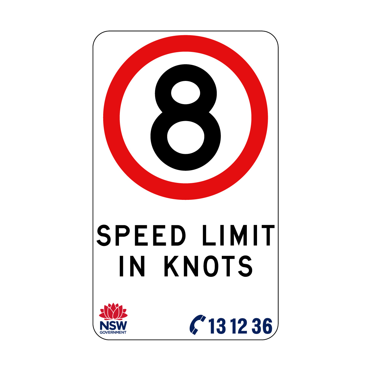 Speed Limit In Knots 450mm x 750mm