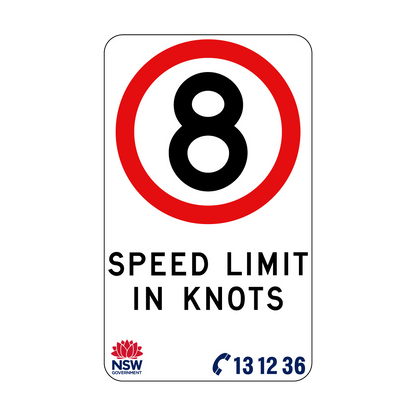 Speed Limit In Knots 450mm x 750mm