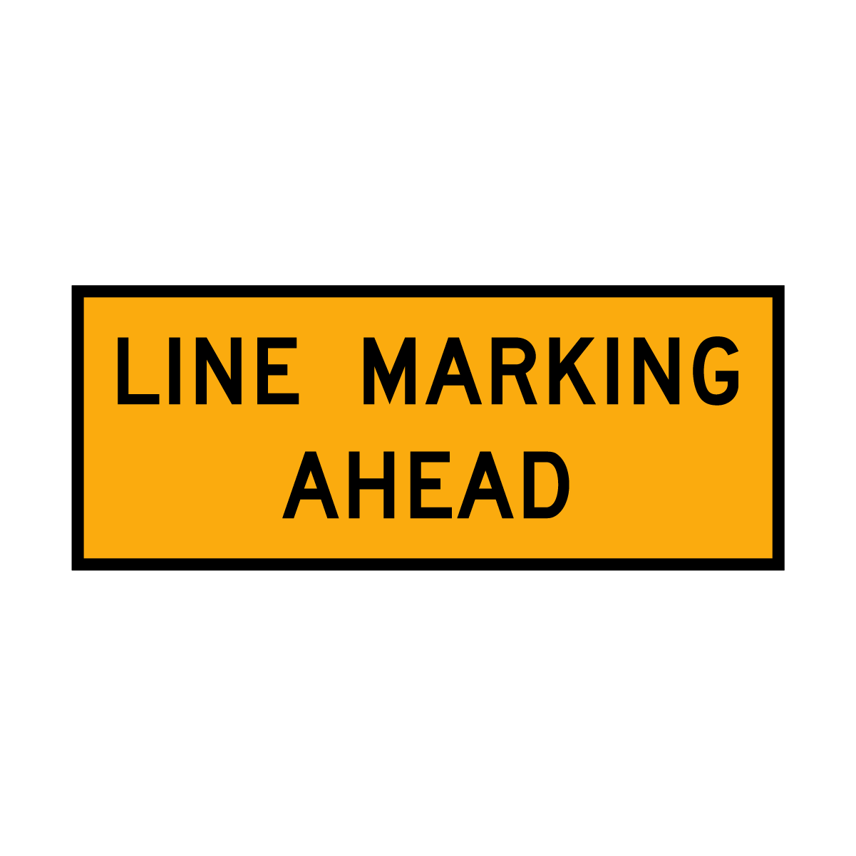 Line Marking Ahead Sign