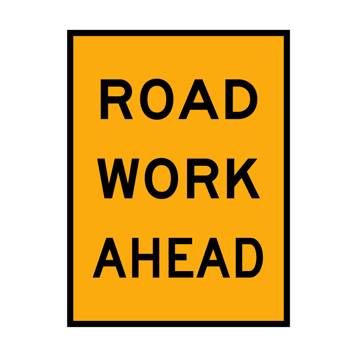 Warning: Road Work Ahead Sign