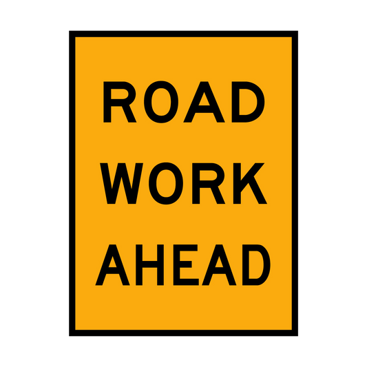 Warning: Road Work Ahead Sign