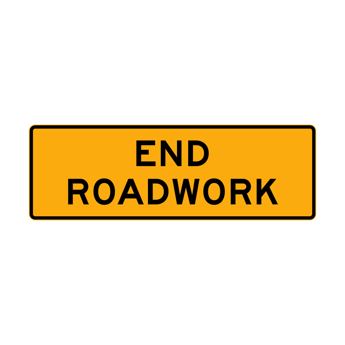 End Roadwork Sign - Aluminium