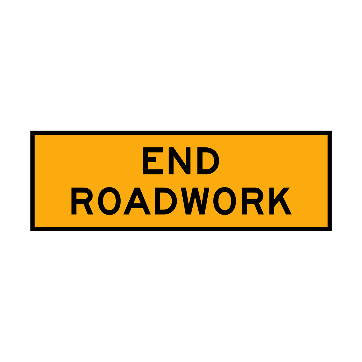 Warning: End Roadwork Sign