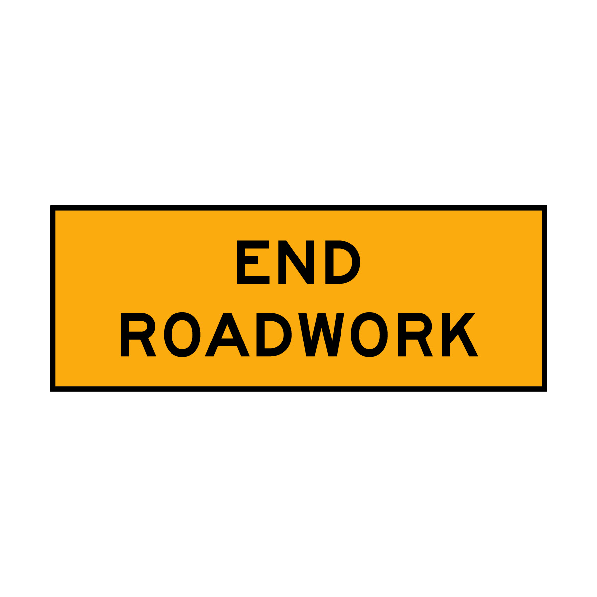 Warning: End Roadwork Sign