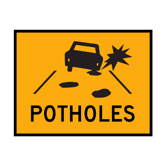 Pothole Road Sign