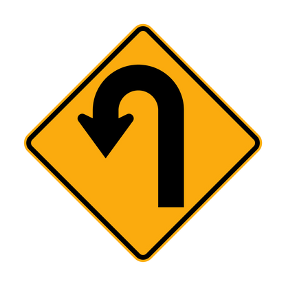 Warning: Hairpin Bend Sign