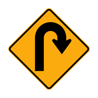 Warning: Hairpin Bend Sign