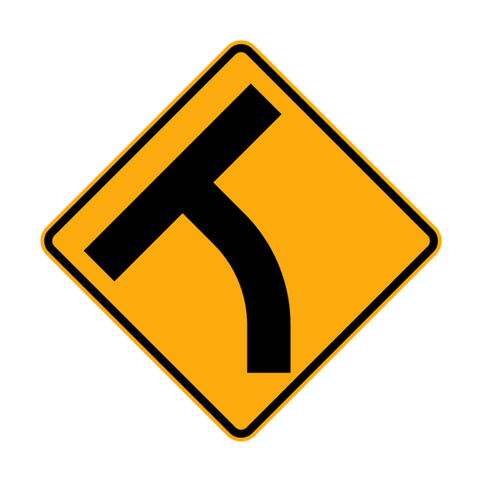 Warning: Intersection Curved Approach Sign