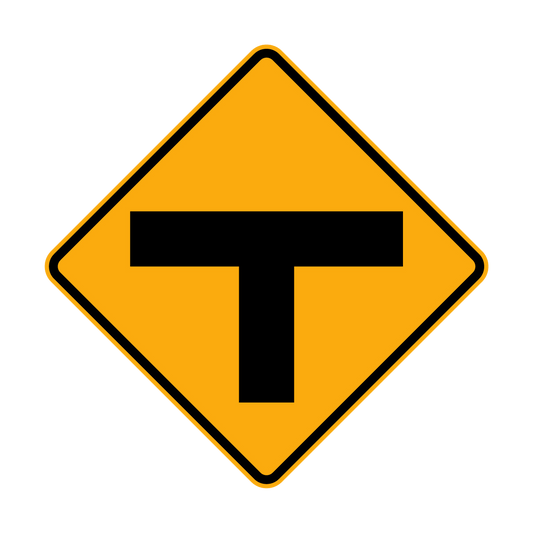 Warning: T Junction Sign