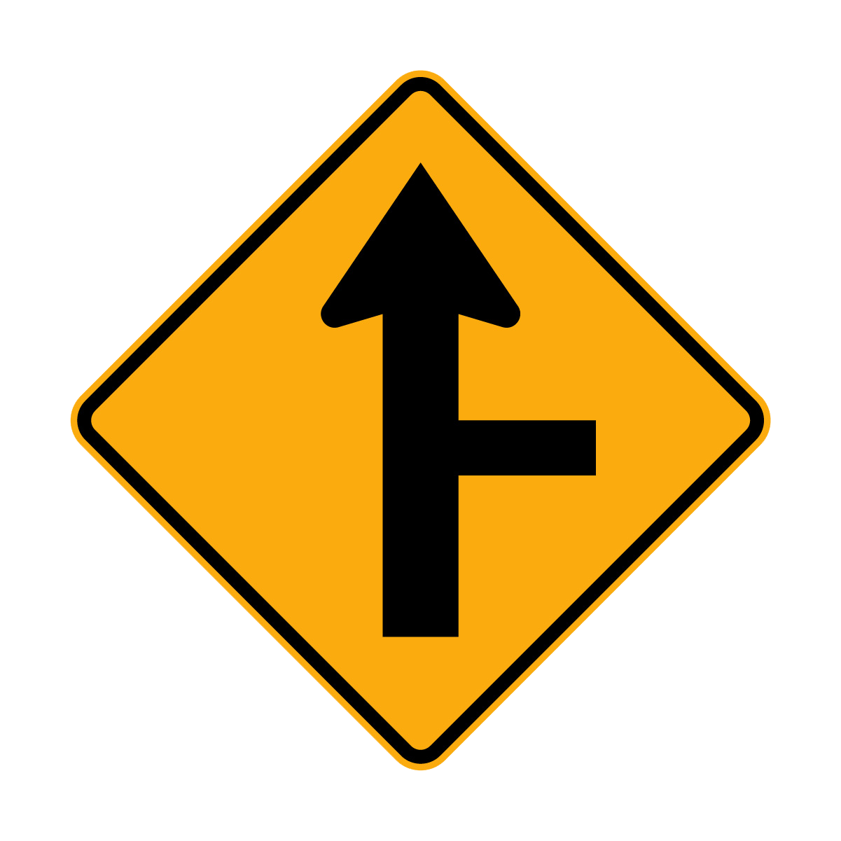 Warning: Side Road Intersection Sign