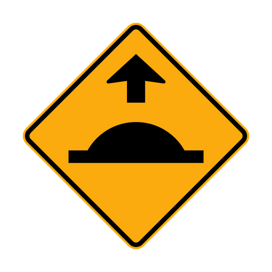 Warning: Speed Hump Ahead Sign