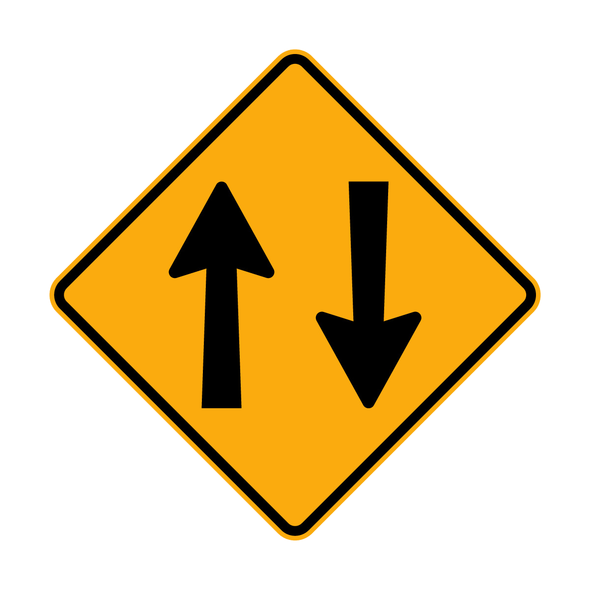 Warning: Two Way Road Sign