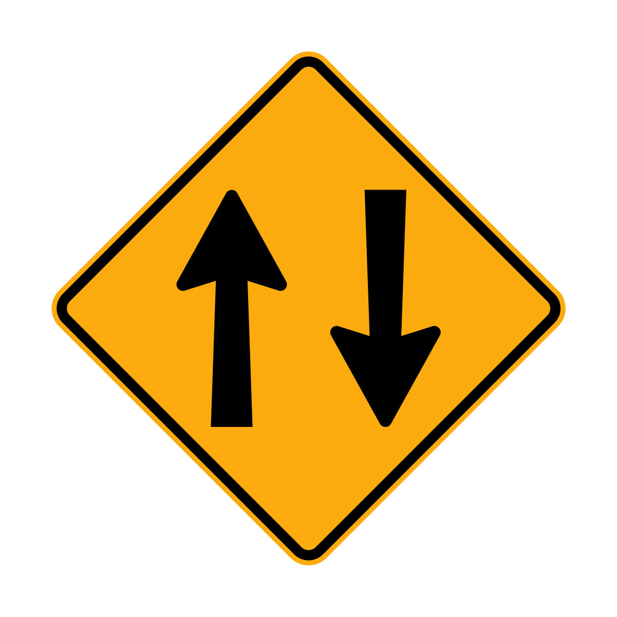 Warning: Two Way Road Sign