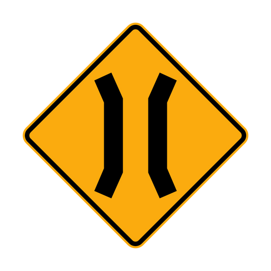 Warning: Narrow Bridge Sign