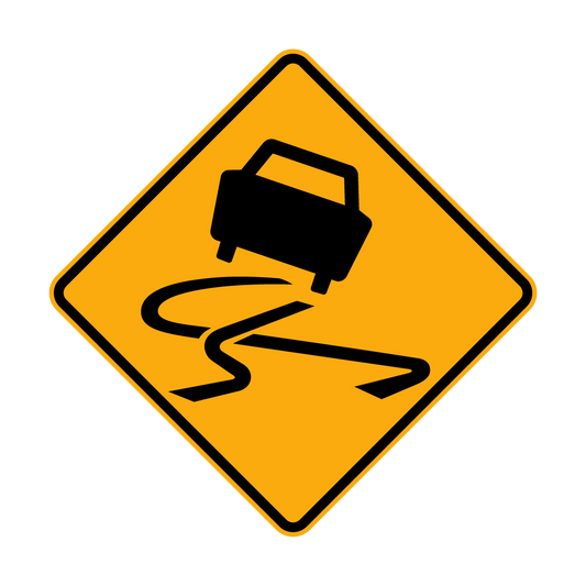 Warning: Slippery When Wet Sign