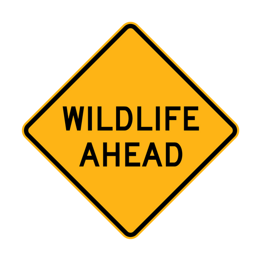 Warning: Wildlife Ahead Sign