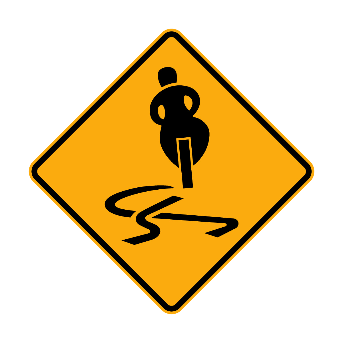 Motorycle Rider Sign Warning: Motorcyclists Sign