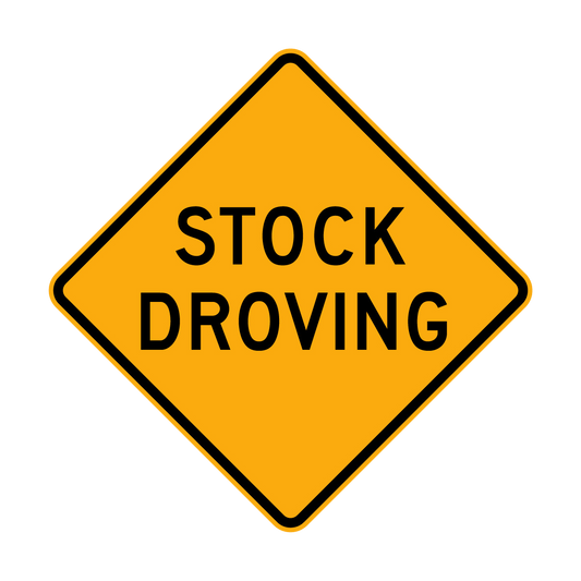 Warning: Stock Droving Sign