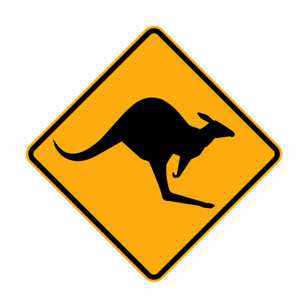 Warning: Kangaroos Ahead Sign – HIVIS Group