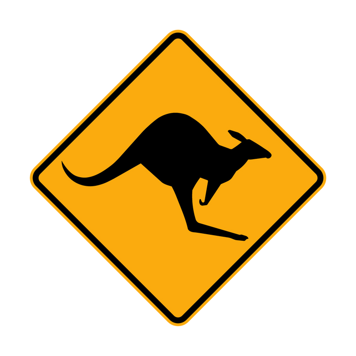Warning: Kangaroos Ahead Sign – HIVIS Group