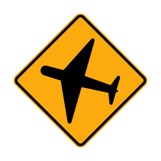 Warning: Low Flying Aircraft Sign