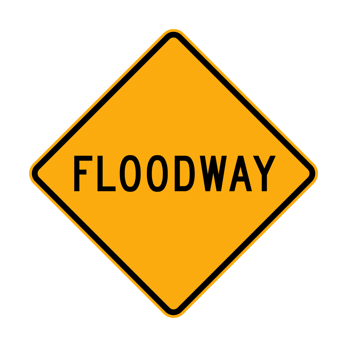 Warning: Floodway Sign