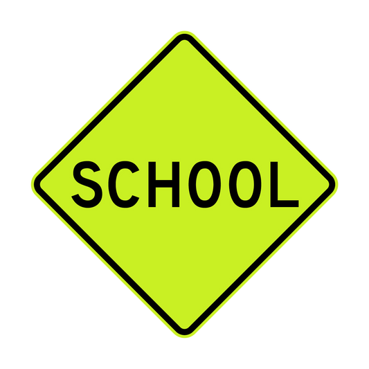 Warning: School Ahead Sign