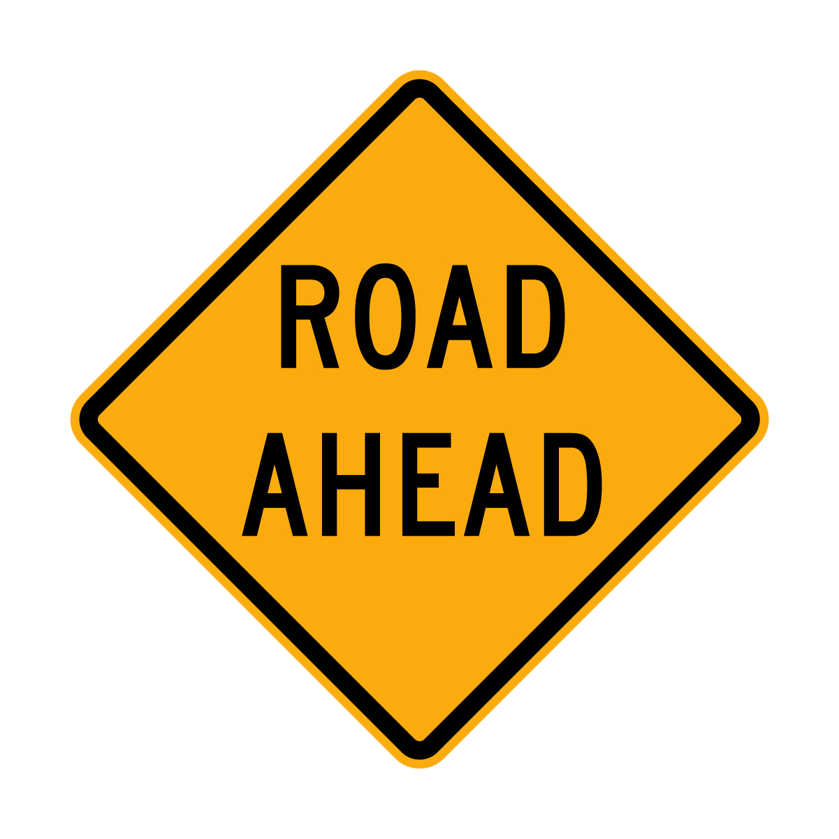 Warning: Road Ahead Sign