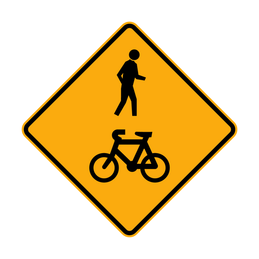 Warning: Shared Zone Sign