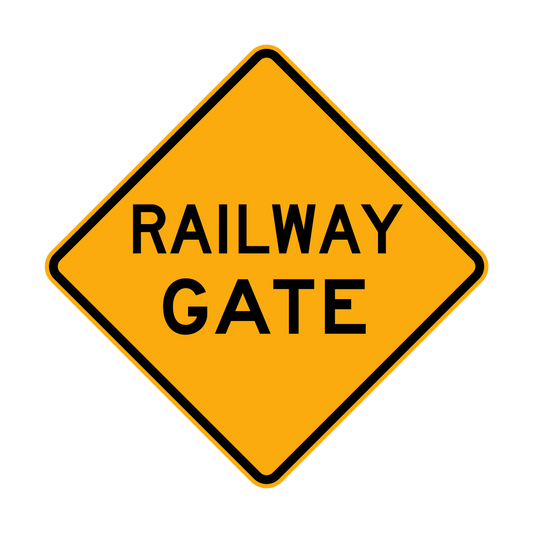 Warning: Railway Gate Sign