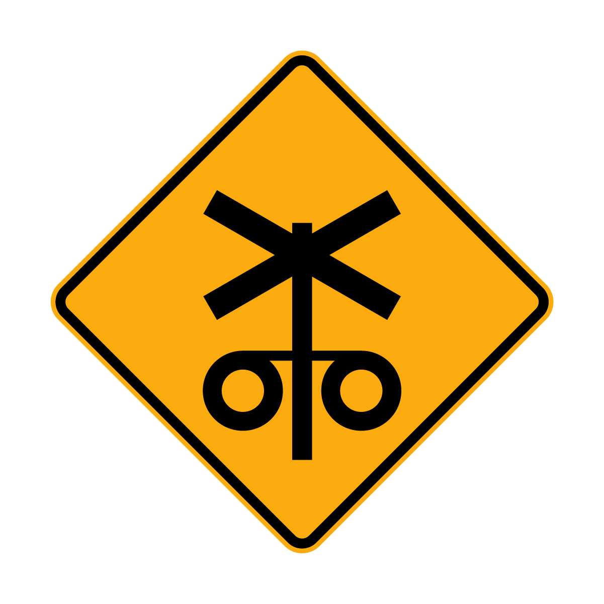 Crossing Light Sign Warning: Railway Crossing Lights Sign