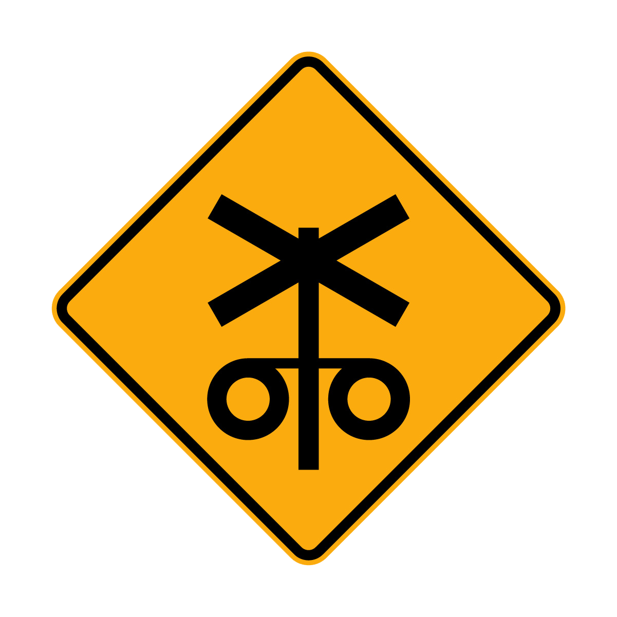 Warning: Railway Crossing Lights Sign