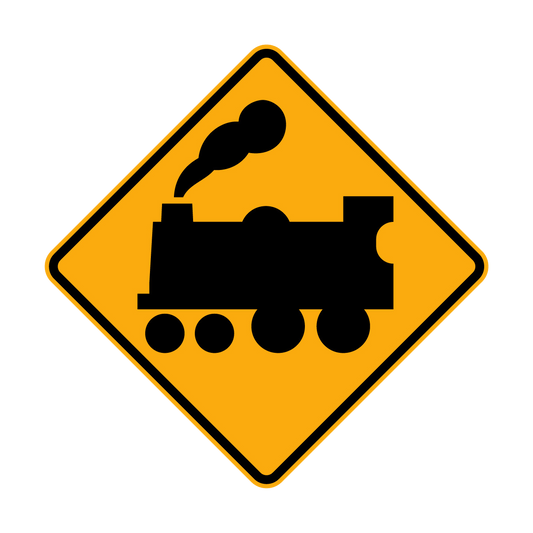 Warning: Trains Sign