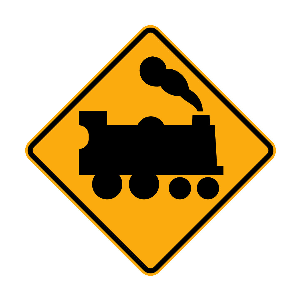 Warning: Trains Sign