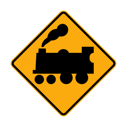 Warning: Trains Sign