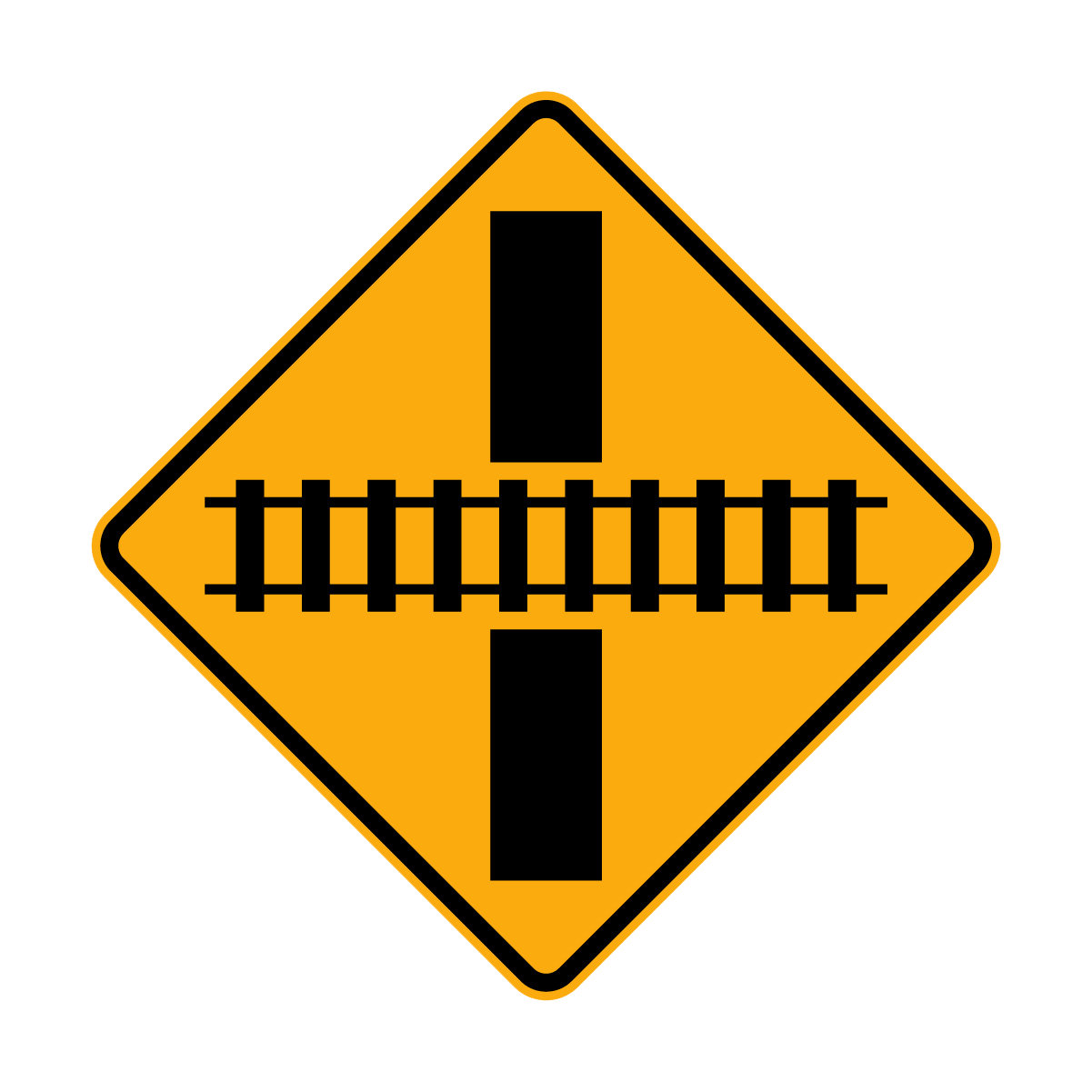 Warning: Railtrack Crossing Sign