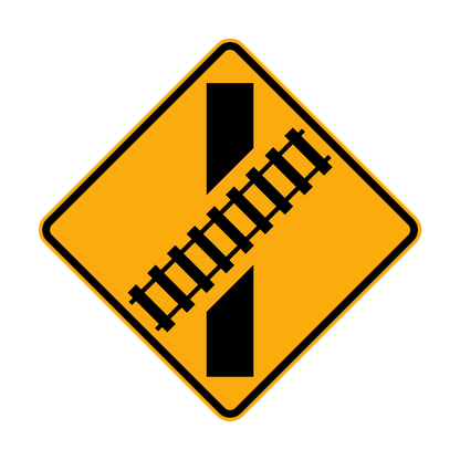 Warning: Railtrack Crossing Sign