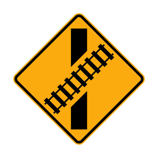 Warning: Railtrack Crossing Sign