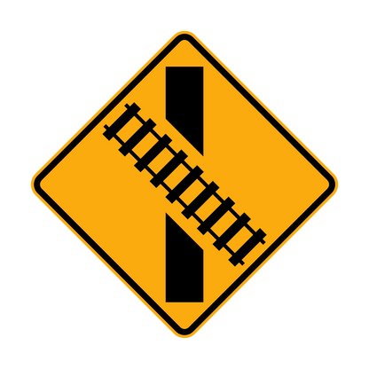 Warning: Railtrack Crossing Sign