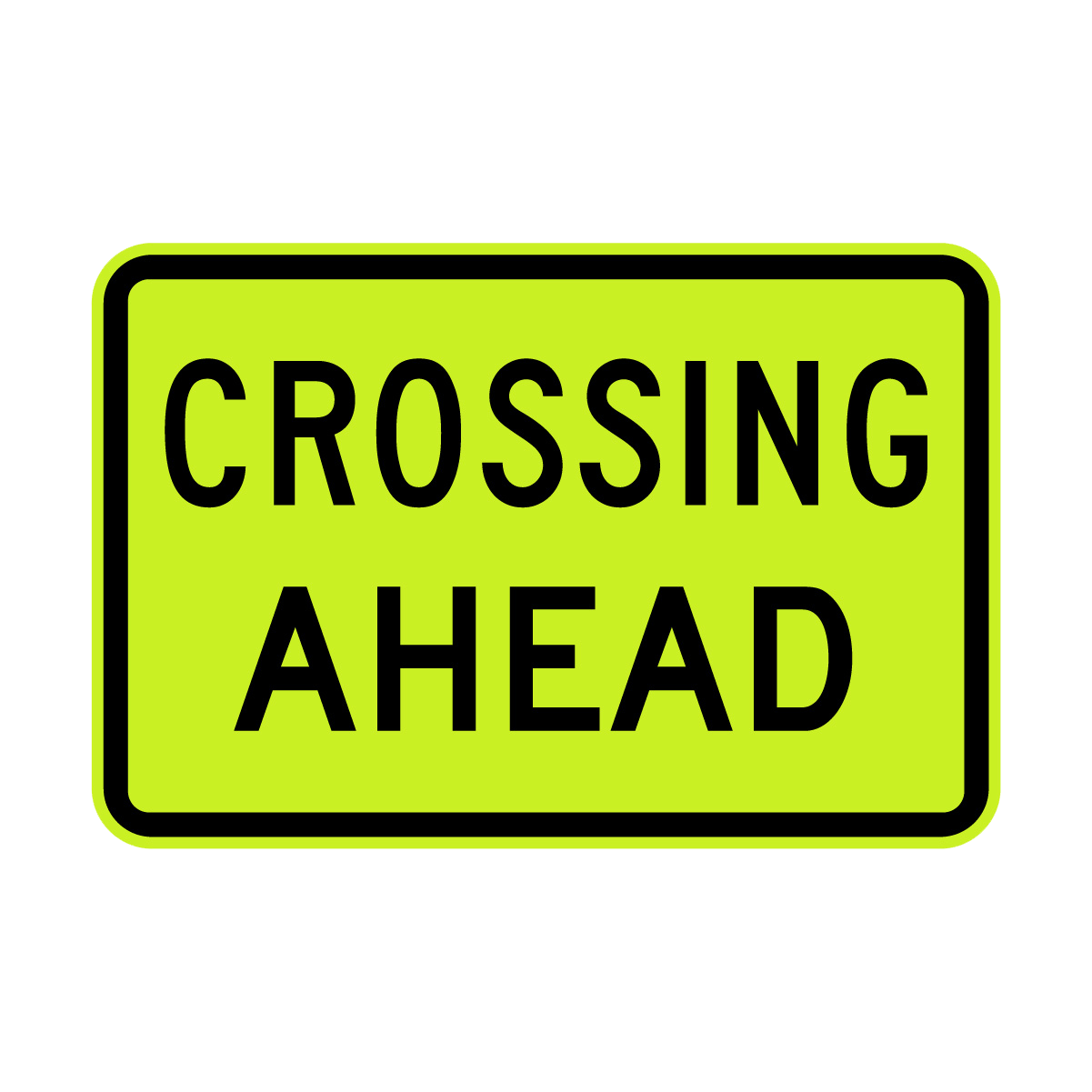 Warning: Crossing Ahead Sign