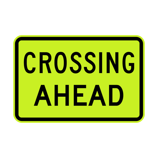 Warning: Crossing Ahead Sign