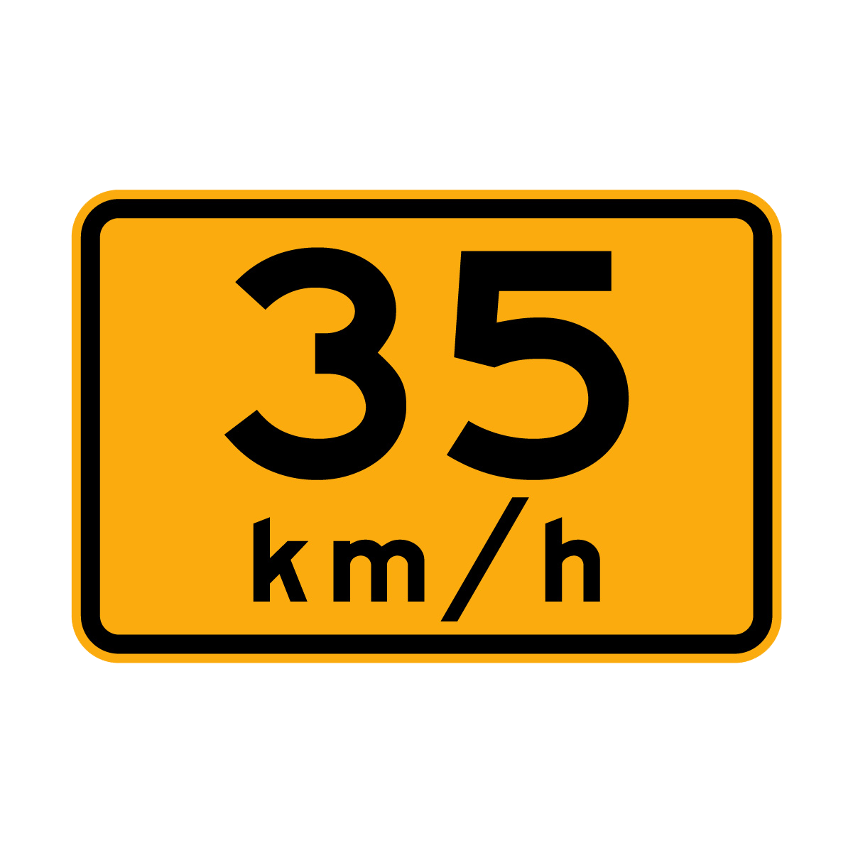 Warning: ...Km/H Sign