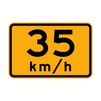 Warning: ...Km/H Sign