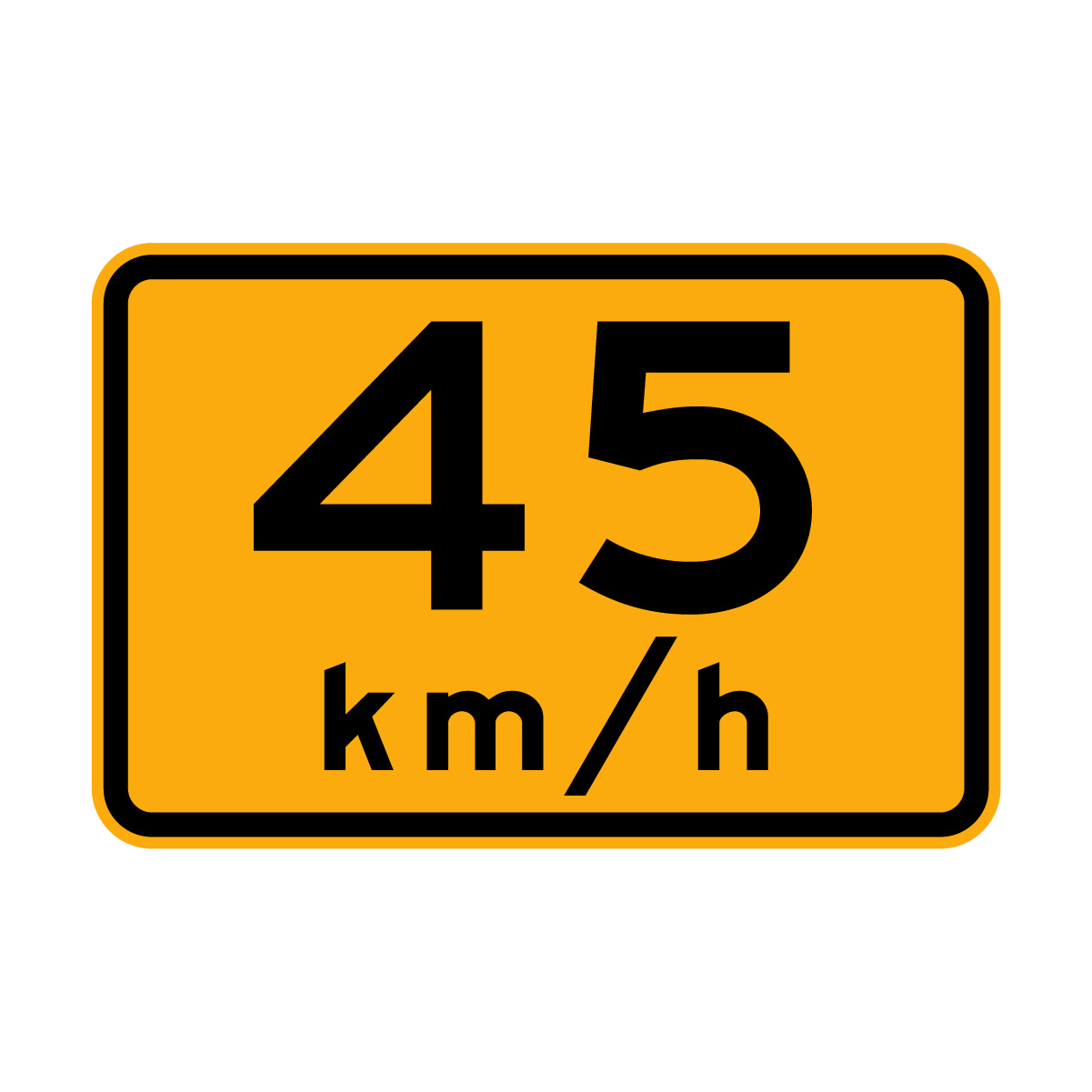 Warning: ...Km/H Sign